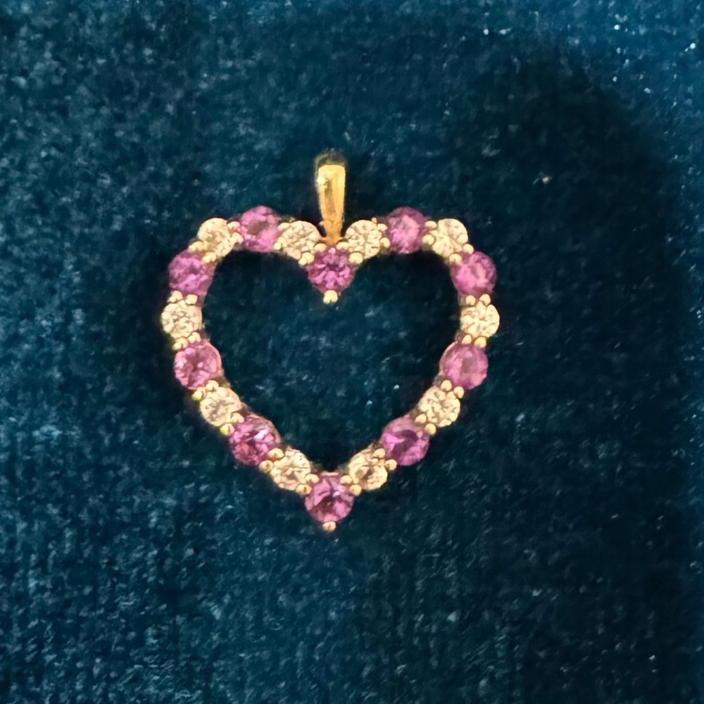 Vintage 10k amethyst and diamond charm